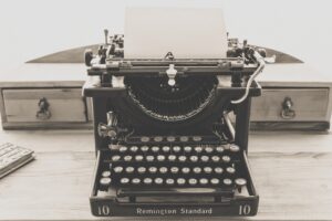 A vintage typewriter